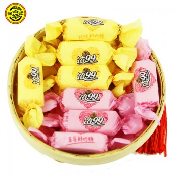 徐福记浓99特浓鲜奶糖 原味/草莓味 结婚喜糖 散装500g