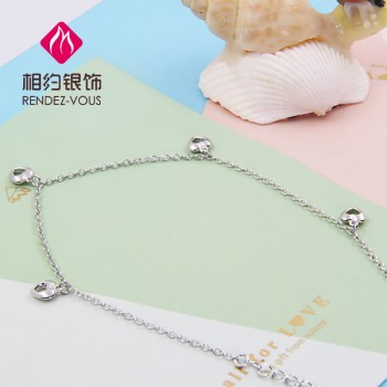相约银饰脚链女韩国风925银时尚气质送闺蜜银饰品圣诞礼物