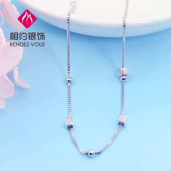 相约银饰 990森女系清新脚链