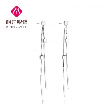 时光奇遇甜美耳线 时尚长款耳环韩国气质淑女时尚少女俏皮活泼百搭耳饰