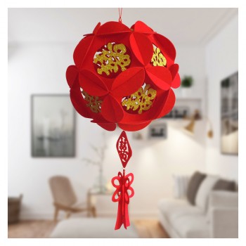 新款无纺布花球 结婚婚庆用品灯笼 圆形吊球装饰