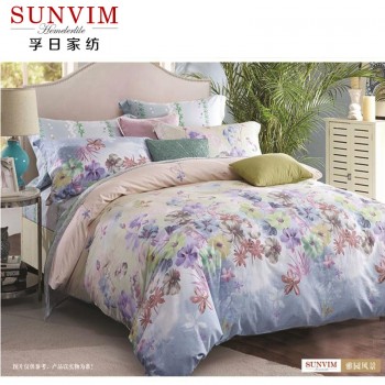 孚日家纺雅园风景纯棉四件套全棉床单被套