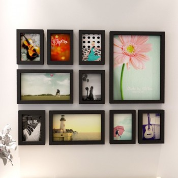 实木相框墙 客厅 餐厅 创意 画框 欧式 组合墙照片墙
