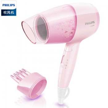 飞利浦（PHILIPS）电吹风机家用大功率负离子三挡冷热风吹风筒 可折叠 恒温设计按摩梳齿 BHC017/05