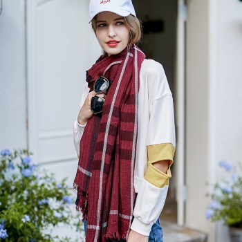 2017 UACY 秋冬新款韩版男女情侣款爆款自然微皱拆须围巾