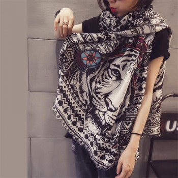 夏季超大防晒沙滩巾围巾女披肩两用百搭新款民族风旅游丝巾