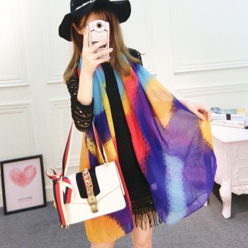 超大披肩泰国沙滩巾丝巾民族风纱巾 旅游拍照夏季围巾女海边