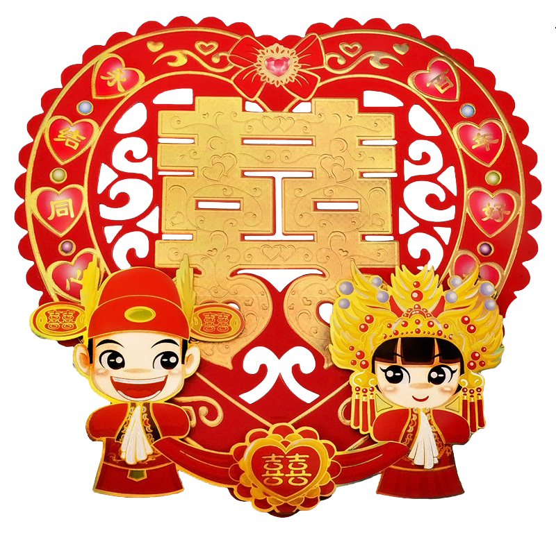 结婚喜字门喜