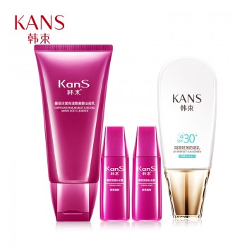 韩束防晒霜套装SPF30 女洁面防晒乳晒后修护补水保湿不油腻
