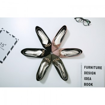 女鞋2017春季新款平底鞋尖头浅口韩版女鞋豆豆鞋