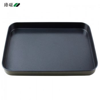 绿磁 烘焙工具8寸不粘长方形平底烤盘蛋糕模具 披萨盘烤箱面包盘