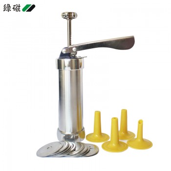 绿磁 饼干机曲奇手动烘焙模具铝合金饼干模压饼器家用饼干机