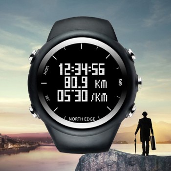 智能户外运动手表 NORTH EDGE GPS跑步卡路里登山防水表超大数显