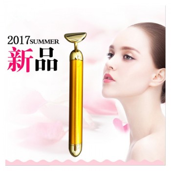 日本新款24K金黄金棒紧致脸部瘦脸仪电动瘦脸棒V脸棒厂家