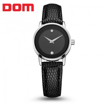 DOM (多姆) 男表 优雅皮带表 商务休闲防水男士石英表