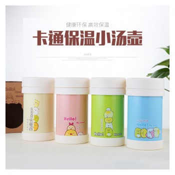 焖烧杯 304不锈钢卡通保温保冷小汤壶 儿童学生带粥带汤带冷饮
